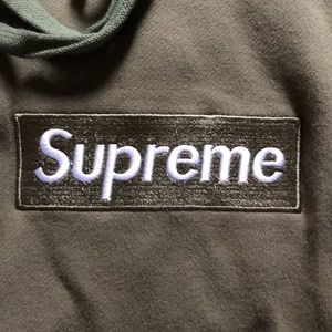 Olive Supreme Box Logo Hoodie
